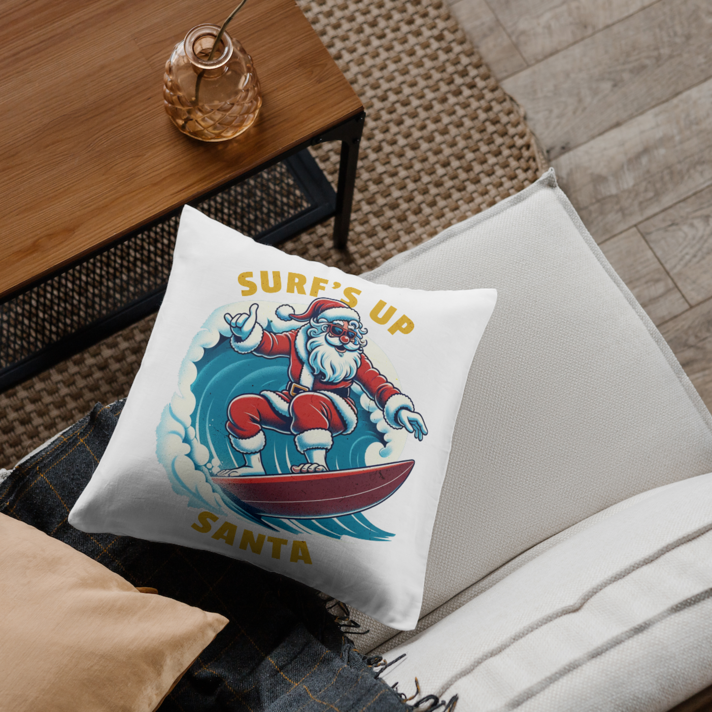 Surfing Santa, Holiday wave, Christmas, Beach theme PNG PDF SVG digital downloads, Surfing santa sublimation design, Christmas shirt