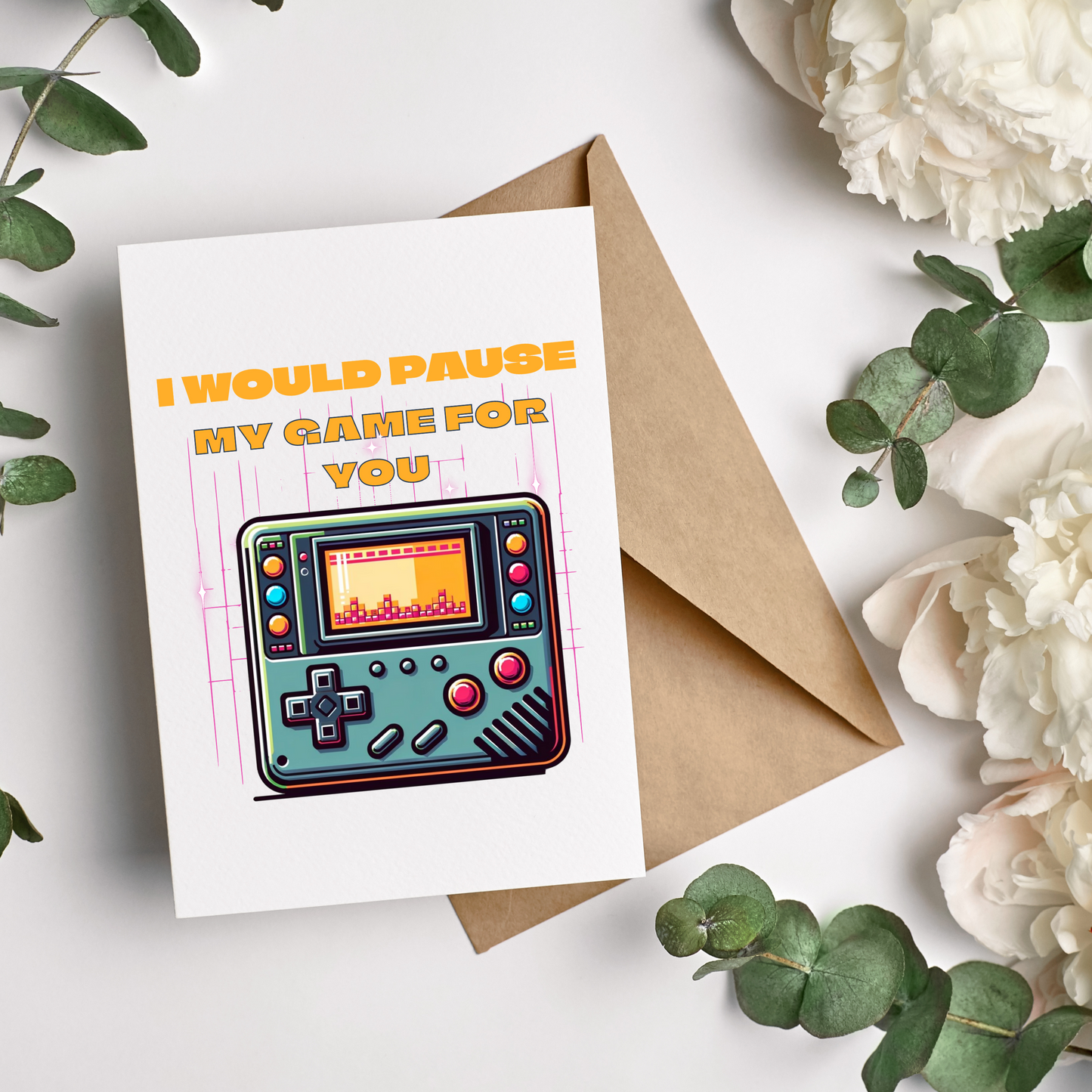 I would Pause My Game for You PNG PDF SVG digital download, video gamer, games, Retro Vintage handheld gaming console. sublimation dtf