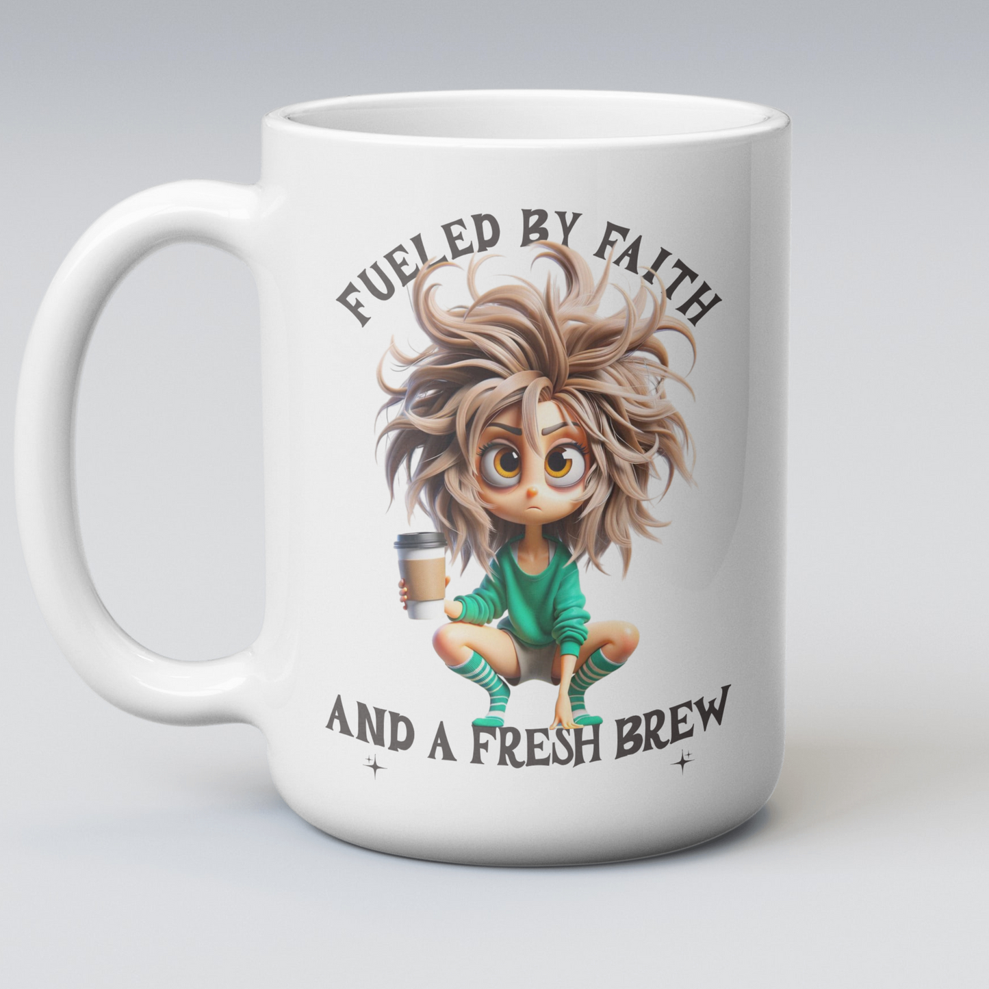 Fueled By Faith and a Fresh Brew! Stressed and Blessed! PNG PDF SVG Digital Download