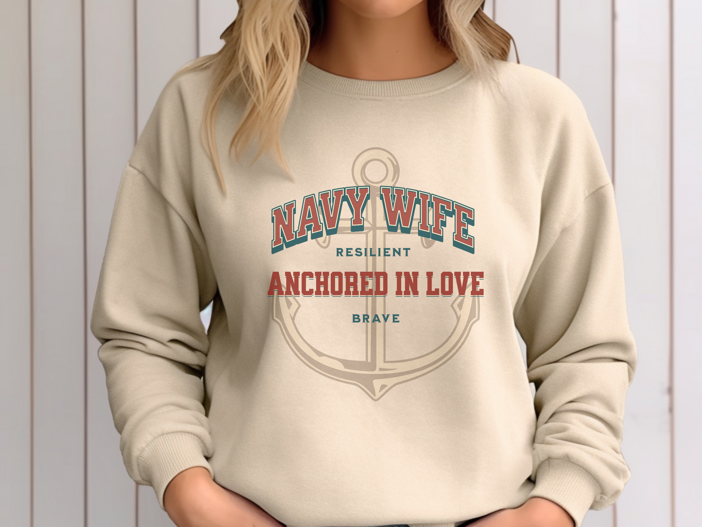 Navy Wife Anchored in Love, Military Wife, US Navy, Anchor, PNG, pdf, SVG digital download, Cricut, dtf, Sublimation, Silhouette