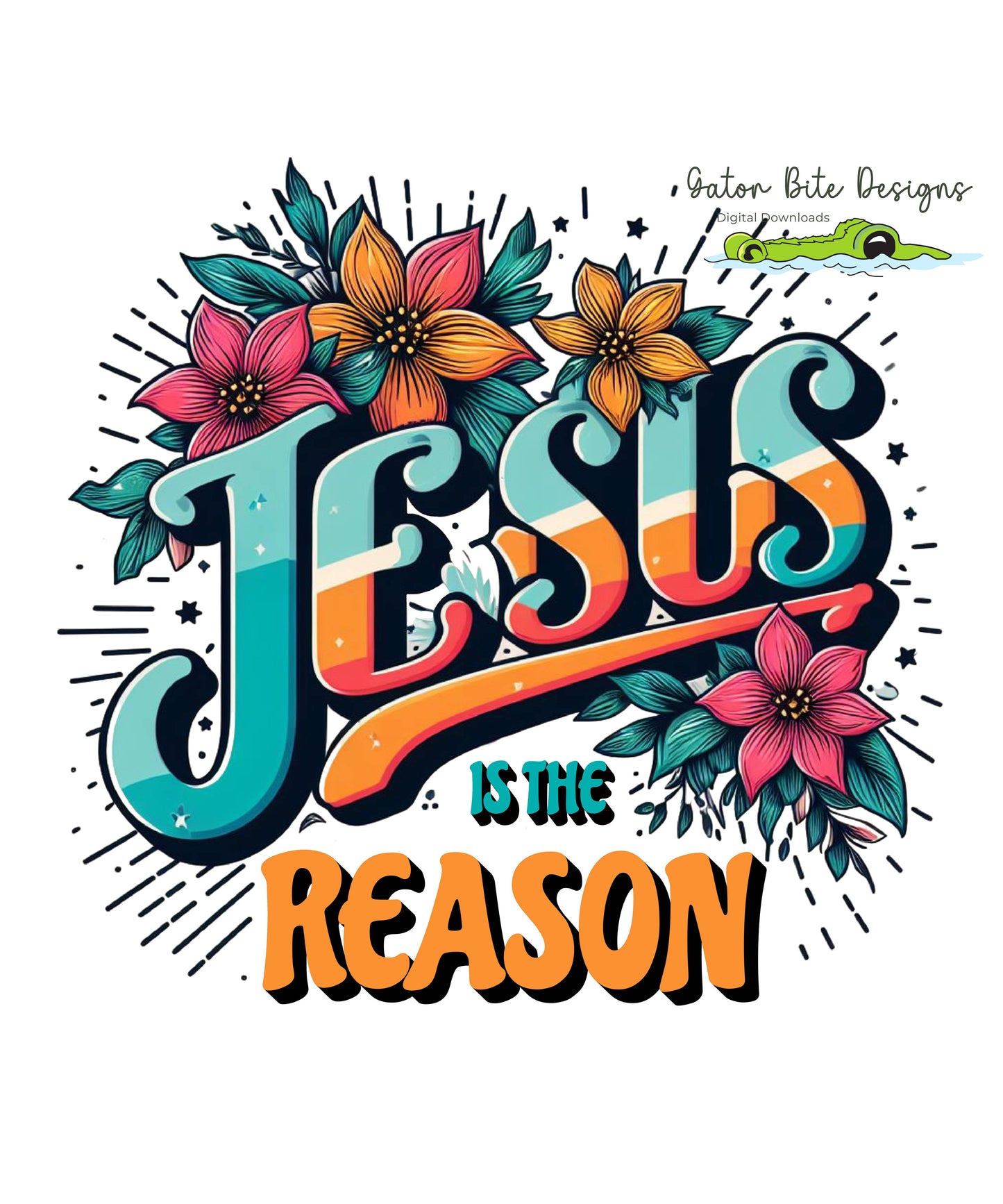 Jesus The Reason For The Season, PNG PDF SVG digital downloads, Faith Christmas, Merry Christmas,