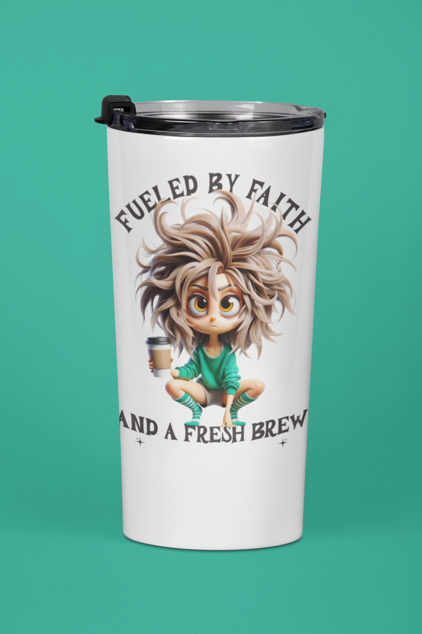 Fueled By Faith and a Fresh Brew! Stressed and Blessed! PNG PDF SVG Digital Download