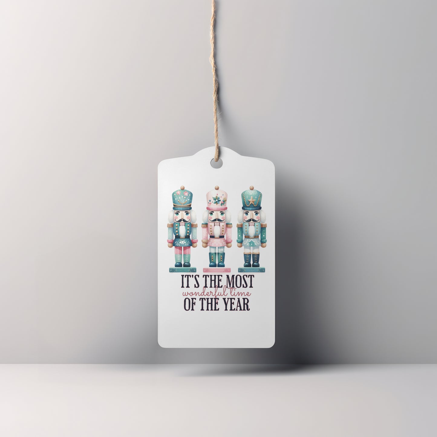 Three Pastel Nutcrackers, Wonderful Time of the Year, Digital Download PNG PDF SVG