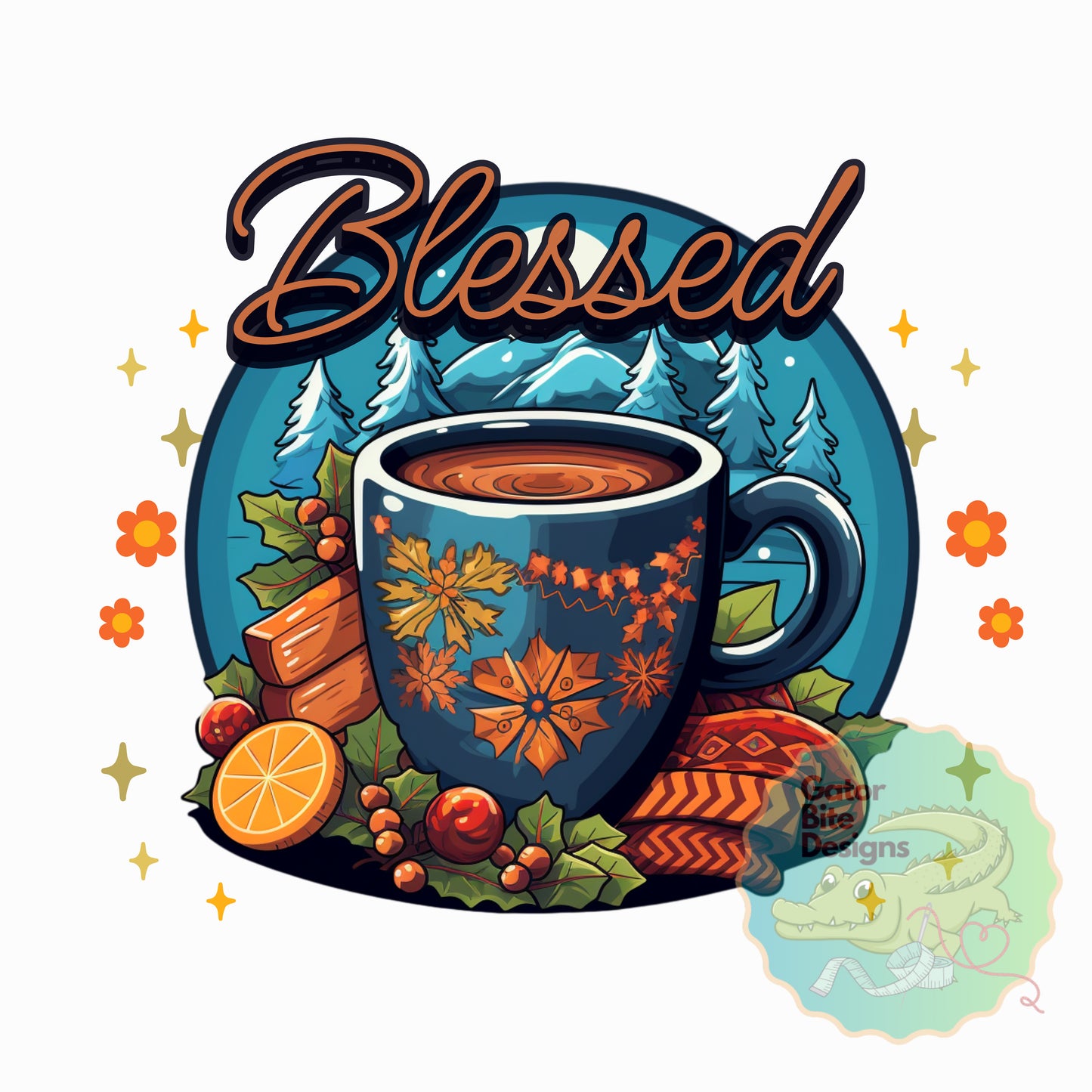 Spread Joy and be Blessed Coffee/Hot Chocolate PNG PDF SVG Christmas Joy cricut sublimation sihouette dtf digital download